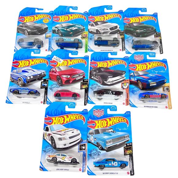 Hot Wheels Carded Lot Of 10 Various Years No Duplicates Toy Cars New (R) - Picture 1 of 6